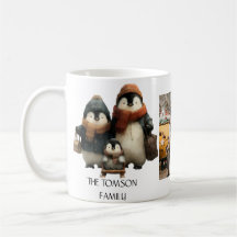 Design Personalizado Família de Pinguins de Invern