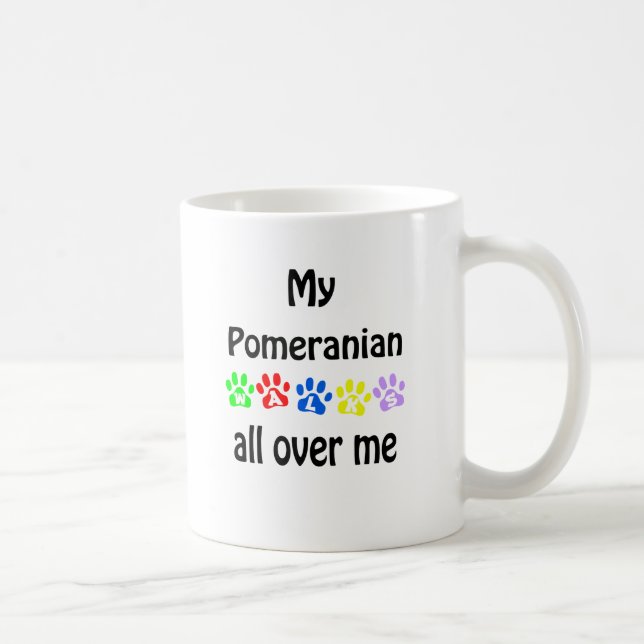 Caneca De Café Design Pomeraniana Walks (Direita)