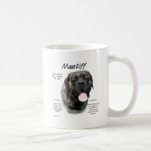 Caneca De Café Design (rajado) da história do Mastiff