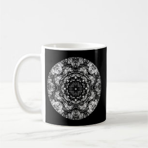 Caneca De Café Design redondo extravagante no preto