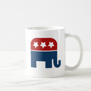 Caneca De Café DESIGN republicano do logotipo de elefante GOP