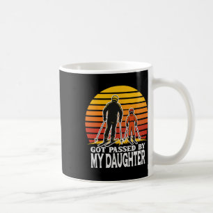 Caneca De Café Design Retrô De Esqui Divertido Minha Filha Me Ped