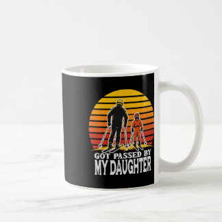 Caneca De Café Design Retrô De Esqui Divertido Minha Filha Me Ped