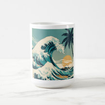 Design Retro Onda de Surf Califórnia Clássica