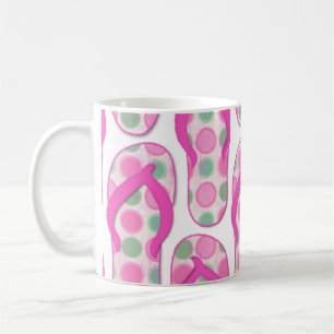 Caneca De Café design sacudir pontilhado cor-de-rosa