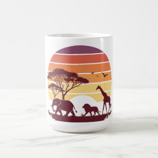 Caneca De Café Design Safari da Vida Selvagem Africana