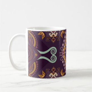 Caneca De Café Design sem costura geométrica Colorida Étnica