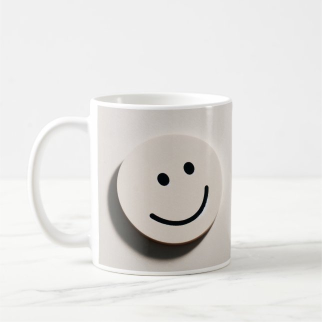 Caneca De Café Design seu dia com um sorriso feliz (Esquerda)