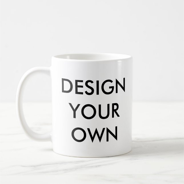 Caneca De Café Design Seu Próprio Cã Branco Personalizado (Esquerda)