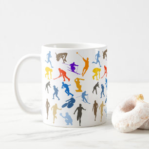Caneca De Café Design Silhouette Themed Multi-Esporte