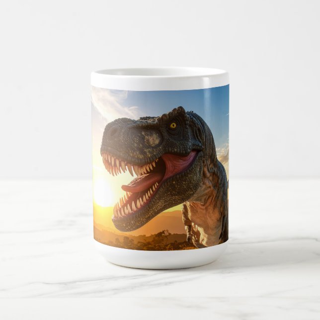 Caneca De Café design T-Rex Rugido (Centro)