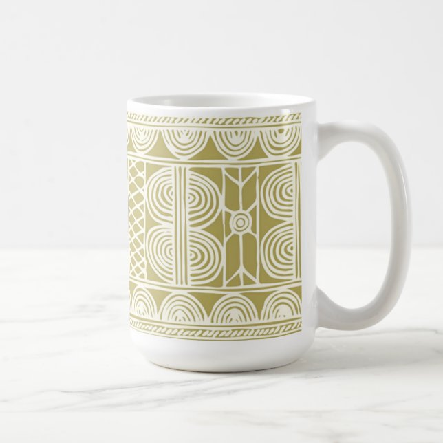 Caneca De Café Design têxtil africano - Mug (Direita)