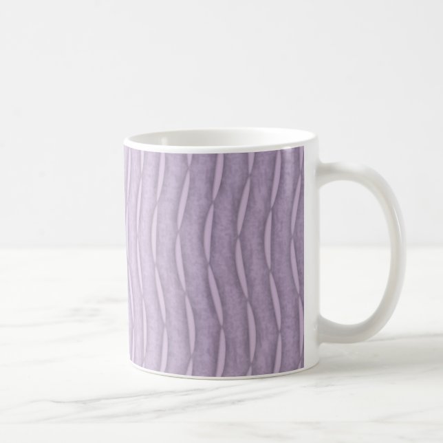 Caneca De Café Design Vertical Moderno Listrado de Lavanda (Direita)