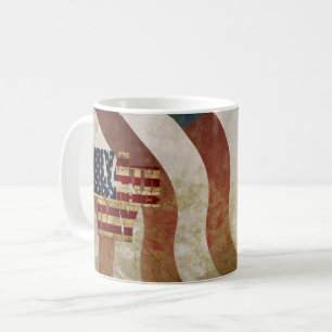 Caneca De Café Design Vintage Dia da Independência 4 de Julho