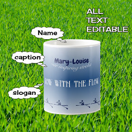 Caneca De Café Designação personalizada e desenho de texto