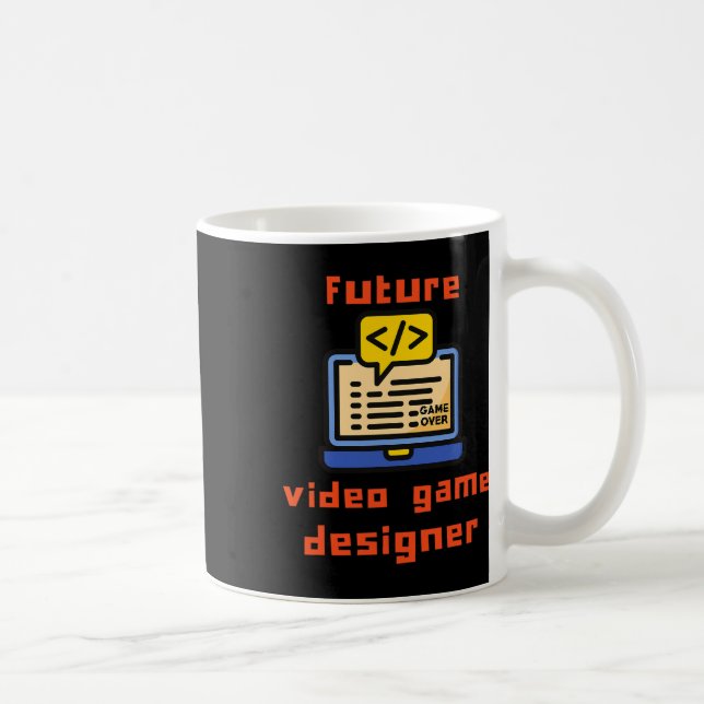 Caneca De Café Designer de Videojogos Programador Codificador  (Direita)