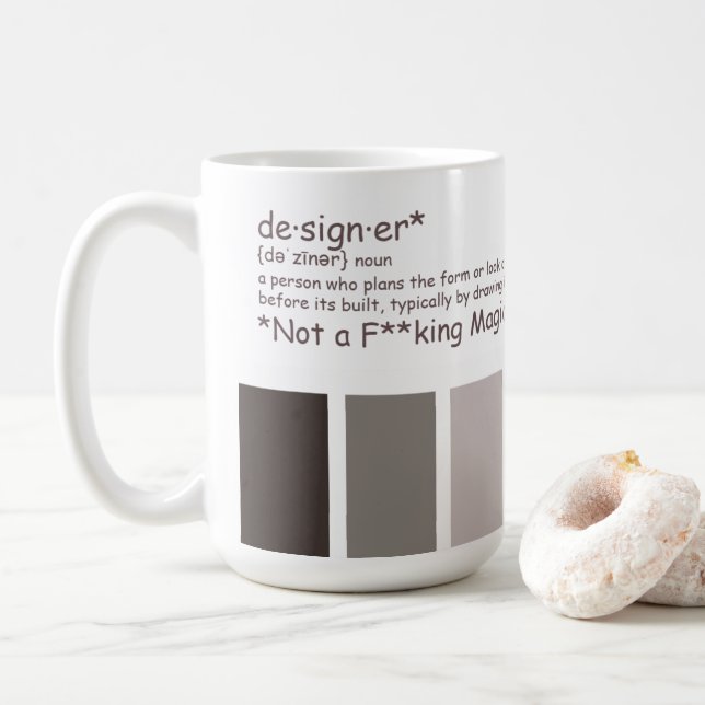 Caneca De Café Designer. Não é mágico (Com Donut)