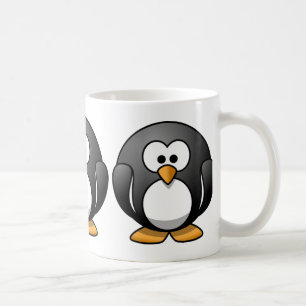 Caneca De Café Designs de pinguim redondos e bonitos