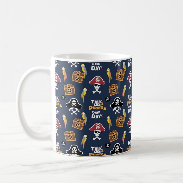 Caneca De Café Designs de Pirata para Aconselhadores Admirantes d (Esquerda)
