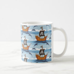 Caneca De Café Designs de Pirata para Aconselhadores Admirantes d