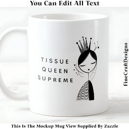 Caneca De Café Desligamento de Papel Tecido Rainha 032 Novidade A