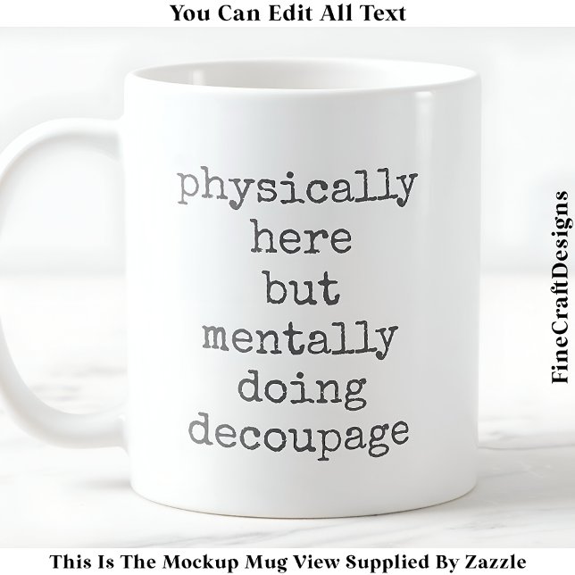 Caneca De Café Desligamento Em Meu Cabeçalho Citação Personalizad (Criador carregado)