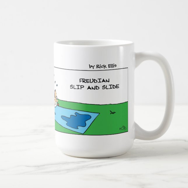 Caneca De Café Deslize Freudian Engraçado e Divertido (Direita)