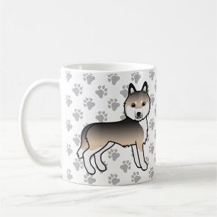 Caneca De Café Deslize o filhote de cartoon siberiano