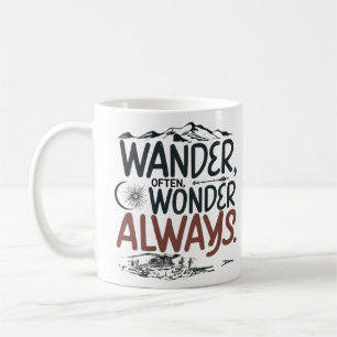 Caneca De Café Desloca-te Muitas Vezes, Maravilha Sempre.