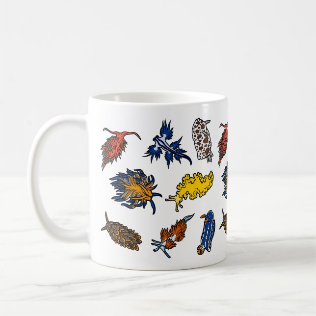 Caneca De Café Desmanchas do Mar Nudibranch (Esquerda)