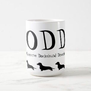 Caneca De Café Desordem obsessiva do Dachshund