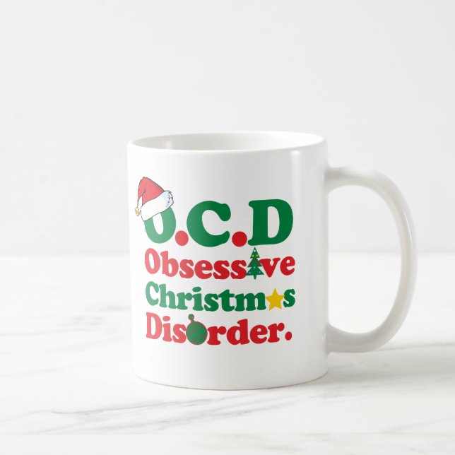 Caneca De Café Desordem obsessiva do Natal (Direita)