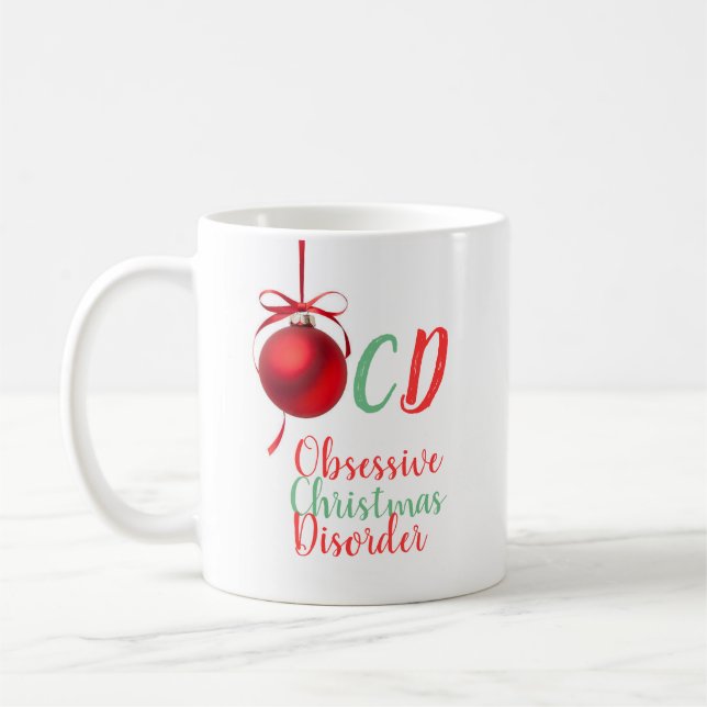 Caneca De Café Desordem obsessiva do Natal (Esquerda)