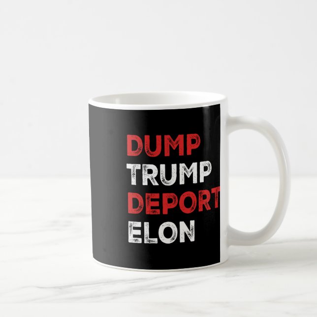 Caneca De Café Despejar Trump Deportar Elon (Direita)