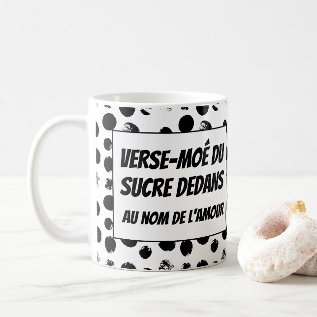 Caneca De Café Despeje um pouco de açúcar (Com Donut)
