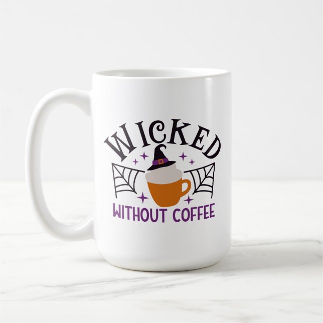 Caneca De Café Despertado Sem Dia de as Bruxas engraçado De Café (Esquerda)