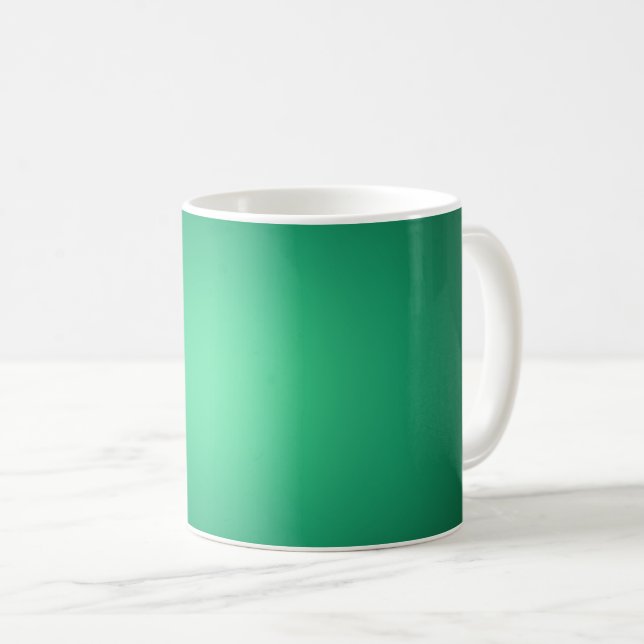 Caneca De Café Destaque branco sobre o verde (Frente Esquerda)