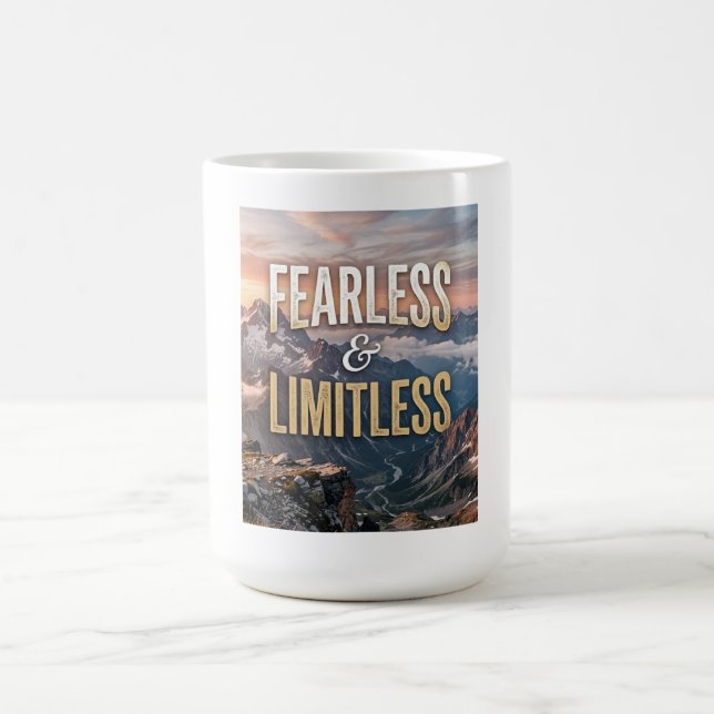 Caneca De Café Destemido e Ilimitado (Centro)