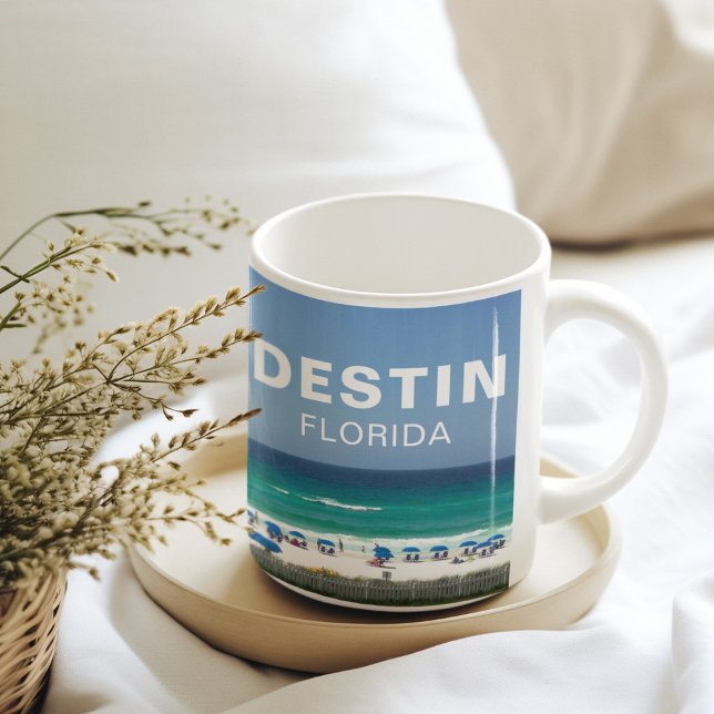 Caneca De Café Destin Florida Beach Photoics Personalizado (Criador carregado)