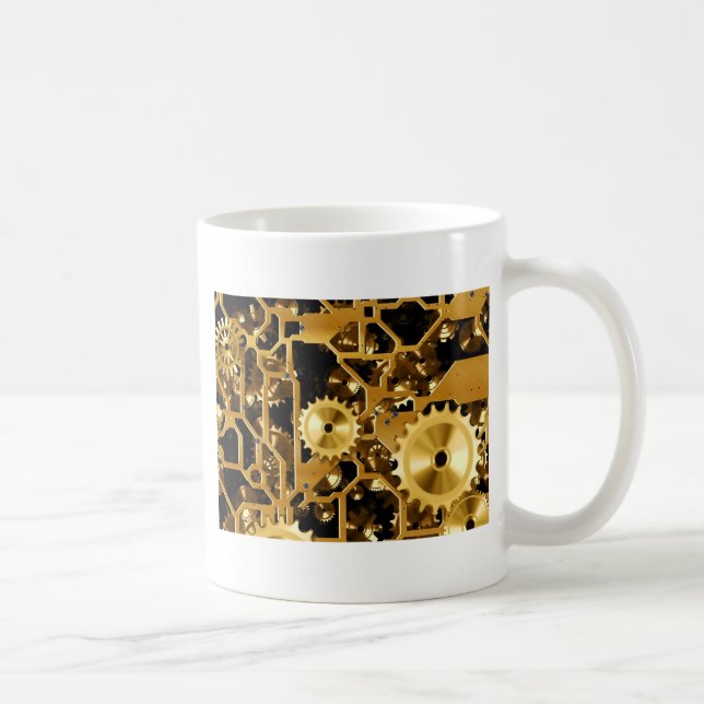 Caneca De Café Destino de Arte Digital Design do Gears Clock Offi (Direita)