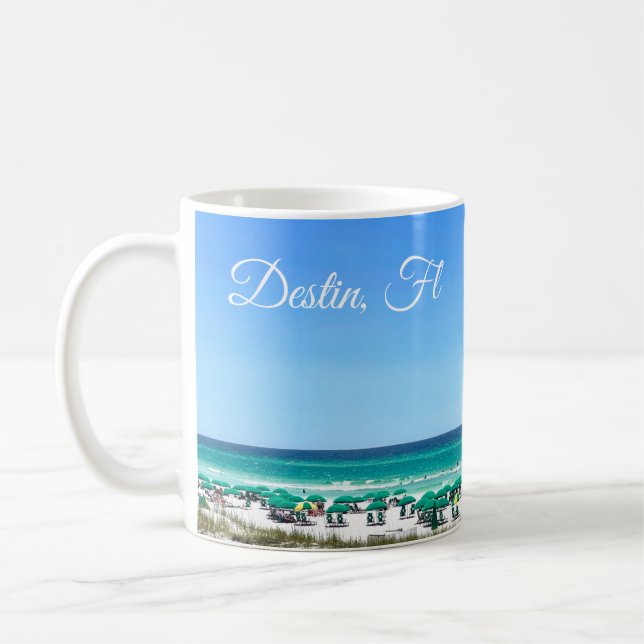 Caneca De Café Destino dos Guarda-chuvas Bonito na praia da Flóri (Esquerda)