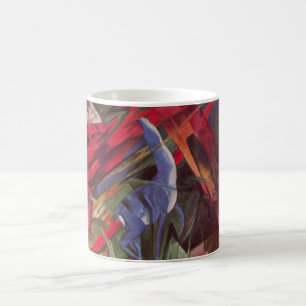 Caneca De Café Destinos Animais de Franz Marc, Arte Cubista Vinta