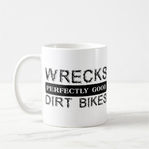 Caneca De Café Destrói Perfeitamente Boas Bicicletas de Motocross