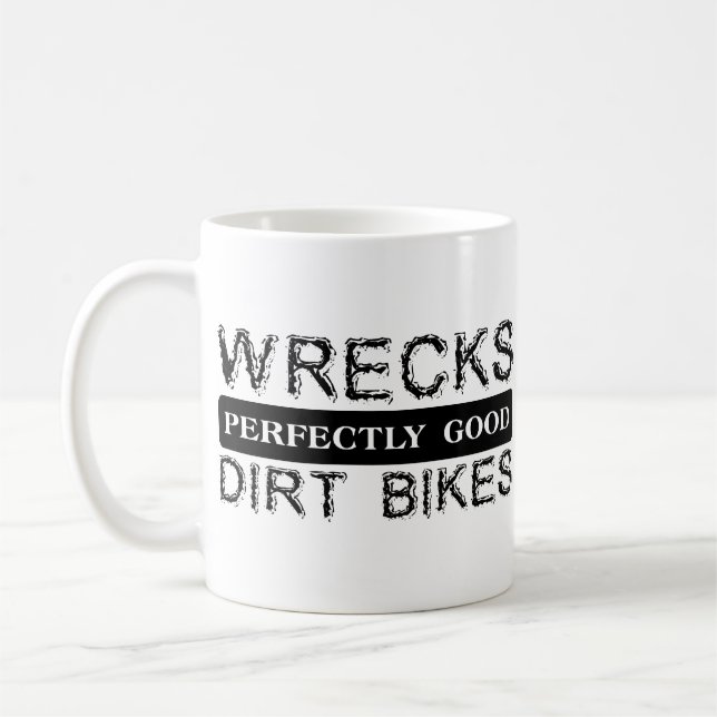 Caneca De Café Destrói Perfeitamente Boas Bicicletas de Motocross (Esquerda)