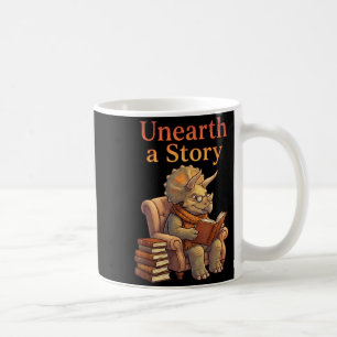 Caneca De Café Desvendar uma história triceratops dinossauro lend