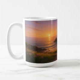 Caneca De Café Desvio de ouro: Pôr do Sol Sobre A Coca De Flor Se