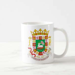 Caneca De Café Detalhe da brasão de Puerto Rico