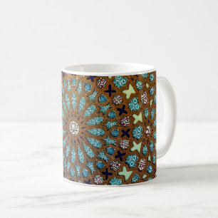 Caneca De Café Detalhe do teto moçaico Sant Pau Barcelona