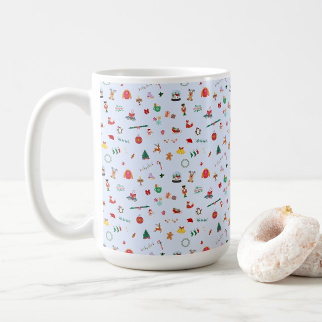 Caneca De Café Detalhes do Natal bonito (Com Donut)