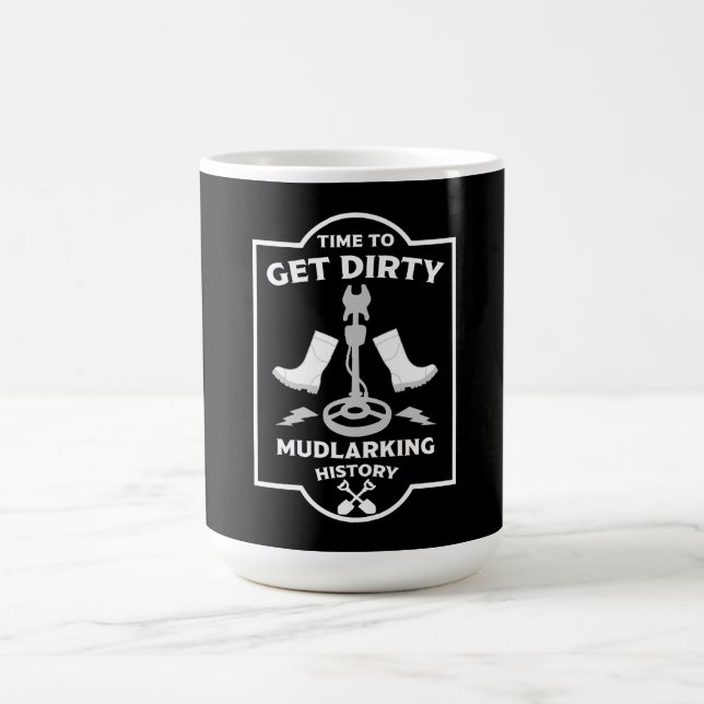 Caneca De Café Detecção de Metais de Mudlarking (Centro)